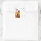 Herfst herfst elegante bruiloft vierkante sticker (Tas)