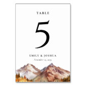 Herfst herfst Elegante Trouwtafel Kaart (Achterkant)