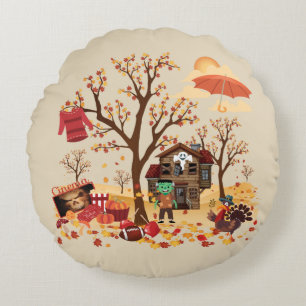 Herfst Herfst en landschap Rond Kussen