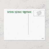 Herfst Herfst Equinox Boho Kind en bladeren Feestdagenkaart (Achterkant)