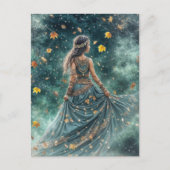 Herfst Herfst Equinox Boho Kind en bladeren Feestdagenkaart (Voorkant)