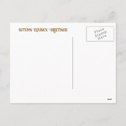 Herfst Herfst Equinox Fantasy Mystiek Magisch Feestdagenkaart (Achterkant)