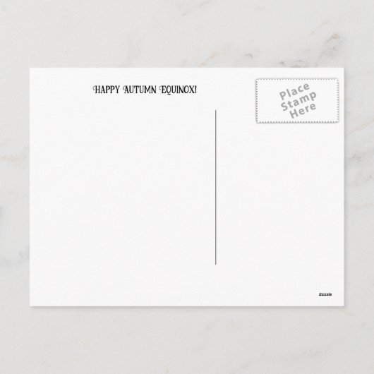 Herfst Herfst Equinox Mabon Kaars Pompoen Feestdagenkaart (Achterkant)