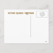 Herfst Herfst Equinox Mystieke Kaarsen Uil Feestdagenkaart (Achterkant)