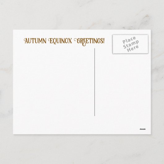 Herfst Herfst Equinox Mystieke Kaarsen Uil Feestdagenkaart (Achterkant)