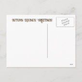 Herfst Herfst Equinox Uil en Kaarsen Mystiek Feestdagenkaart (Achterkant)