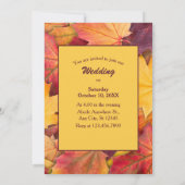 Herfst herfst esdoorn bladeren bruiloft opslaan va kaart (Achterkant)