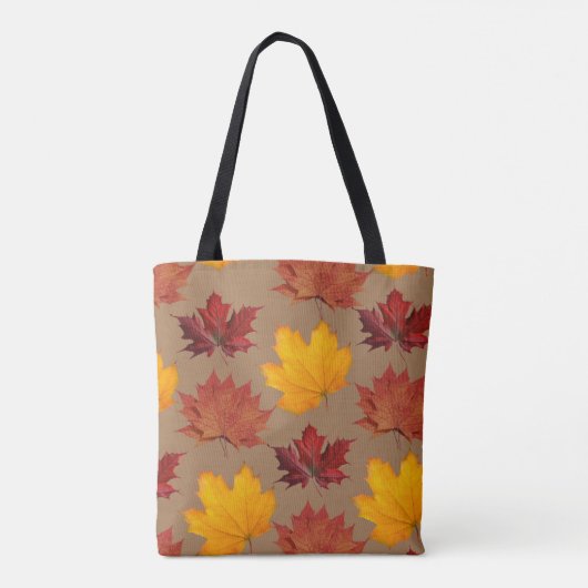 Herfst Herfst esdoorn bladeren Canvas tas (Achterkant)