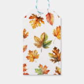 Herfst herfst esdoorn bladeren dank u voor cadeau  cadeaulabel (Achterkant)