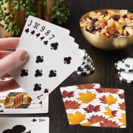 Herfst Herfst esdoorn bladeren Pokerkaarten