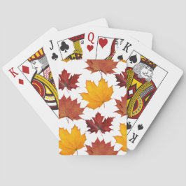 Herfst Herfst esdoorn bladeren Pokerkaarten