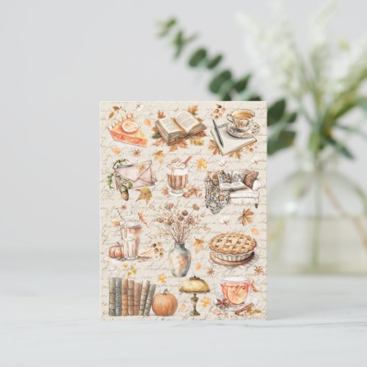  Herfst Herfst Essential Boek Eten Esthetisch Briefkaart (Staand voorkant)