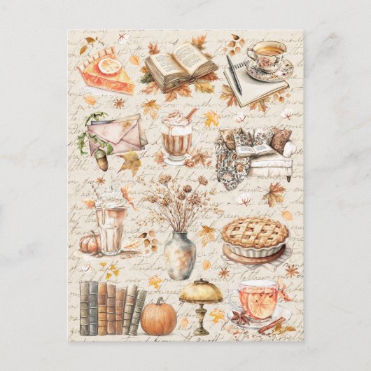  Herfst Herfst Essential Boek Eten Esthetisch Briefkaart (Voorkant)