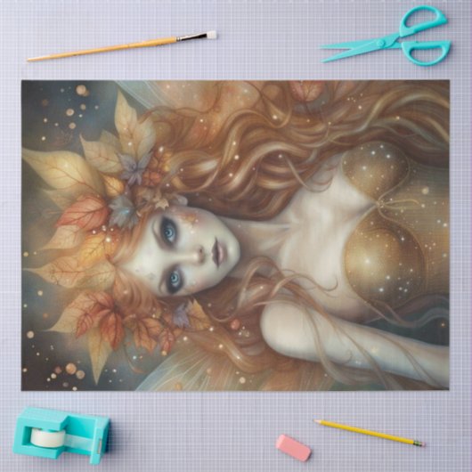 Herfst Herfst Fairy Decoupage papier (Craft)