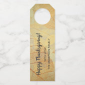 Herfst - Herfst Familie Monogram Bladeren Flessenhanger (Voorkant)