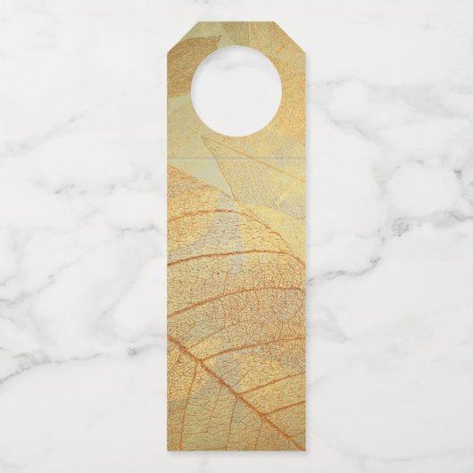 Herfst - Herfst Familie Monogram Bladeren Flessenhanger (Achterkant)