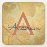 Herfst - Herfst Familie Monogram Bladeren Kartonnen Onderzetters<br><div class="desc">Herfst - Autumn Family Monogrammed Sinaasappel en Yellow Folie Leaves Drink Coasters maken het perfecte cadeau op maat voor Thanksgiving. Neem contact op met de ontwerper voor overeenkomende items.</div>