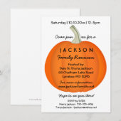 Herfst Herfst Familie Reünie of Partij Pompoen Kaart (Voorkant / Achterkant)