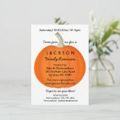 Herfst Herfst Familie Reünie of Partij Pompoen Kaart (Staand voorkant)