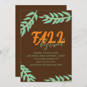 Herfst herfst Festival Greenery Flyer Kaart (Voorkant / Achterkant)