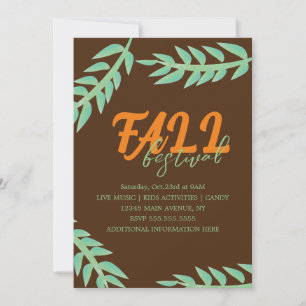 Herfst herfst Festival Greenery Flyer Kaart