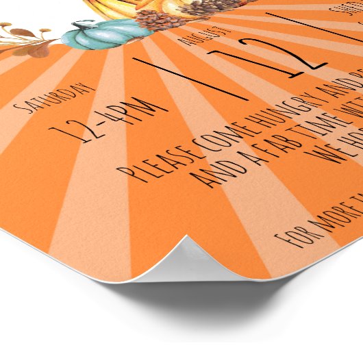 herfst herfst festival PTO PTA-fondsenwerving Poster (Hoek)