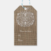 Herfst Herfst filigraan pompoen & burlap gunst Cadeaulabel (Voorkant)
