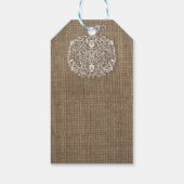 Herfst Herfst filigraan pompoen & burlap gunst Cadeaulabel (Achterkant)