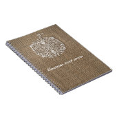 Herfst Herfst Filigree Pompoen & Burlap Notitieboe Notitieboek (Rechterzijde)