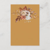 Herfst herfst Floral Bouquet op gouden bruiloft Informatiekaartje (Achterkant)