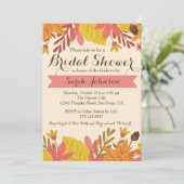 Herfst herfst Floral Bridal Shower Kaart (Staand voorkant)