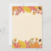Herfst herfst Floral Bridal Shower Kaart (Achterkant)