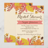 Herfst herfst Floral Bridal Shower Kaart (Voorkant / Achterkant)