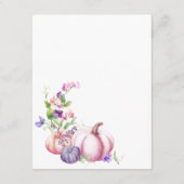 Herfst - Herfst Floral bruiloft Gast Details Informatiekaartje (Achterkant)