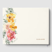 Herfst Herfst Floral Bruiloft Gastenboek (Achterkant)