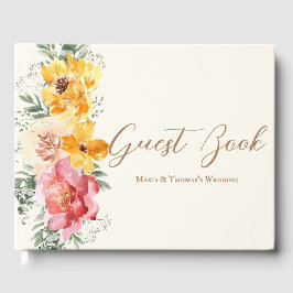 Herfst Herfst Floral Bruiloft Gastenboek