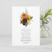 Herfst - Herfst Floral Celebration of Life Kaart (Staand voorkant)