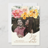 Herfst Herfst Floral Elegant Bruiloft Save The Dat Save The Date (Voorkant)