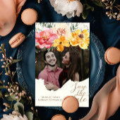 Herfst Herfst Floral Elegant Bruiloft Save The Dat Save The Date