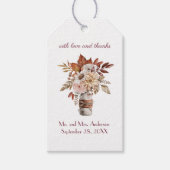 Herfst herfst Floral personalisalisaliseer Names W Cadeaulabel (Voorkant)
