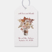 Herfst herfst Floral personalisalisaliseer Names W Cadeaulabel (Achterkant)