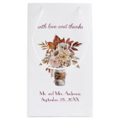 Herfst herfst Floral personalisalisaliseer Names W Klein Cadeauzakje (Achterkant)