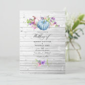 herfst - Herfst Floral Rustic Country Barn Wedding Kaart (Staand voorkant)