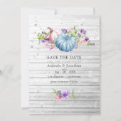 herfst - Herfst Floral Rustic Country Barn Wedding Save The Date (Voorkant)