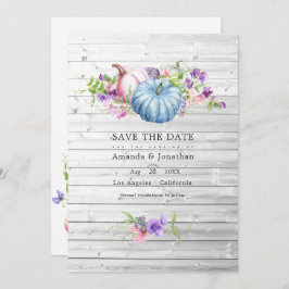 herfst - Herfst Floral Rustic Country Barn Wedding Save The Date