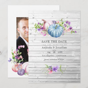 herfst - Herfst Floral Rustic Country Barn Wedding Save The Date