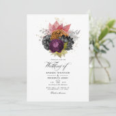  herfst - Herfst Floral Wedding Kaart (Staand voorkant)