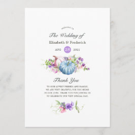 herfst - Herfst Floral Wedding Programmakaart