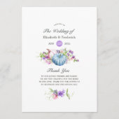 herfst - Herfst Floral Wedding Programmakaart (Voorkant)