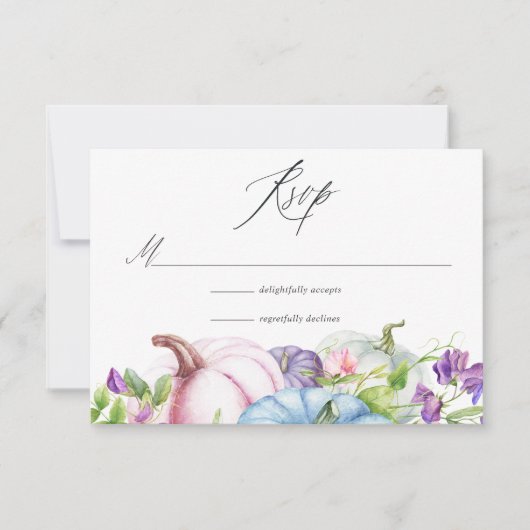 herfst - Herfst Floral Wedding RSVP Kaartje (Voorkant)